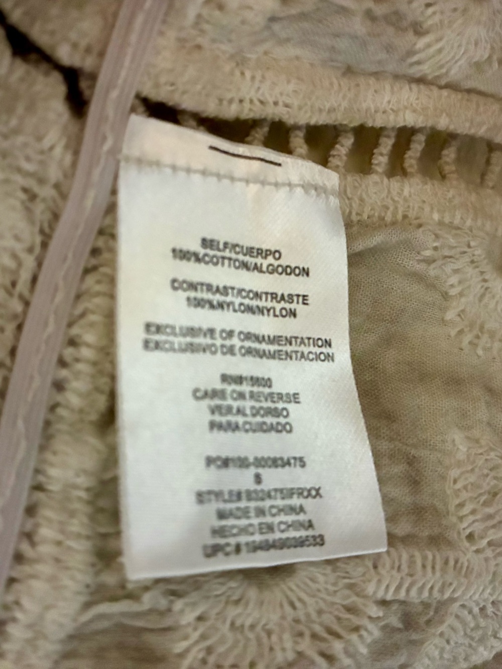 Democracy Mineral Wash 100% Cotton Crochet Embroidered Peasant Blouse Top Boho S - Picture 8 of 9